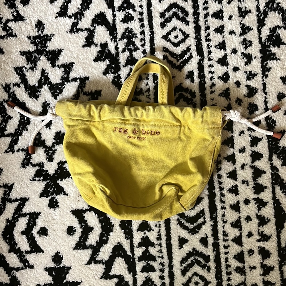 Rag And Bone Yellow Canvas Small Tote - image 2